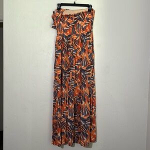 Nine West Vibrant Orange One-Shoulder Dress